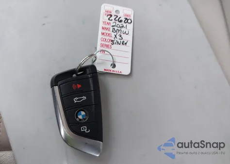 2021 BMW X3 xDrive30I из США, поврежденный, VIN 5UXTY5C05M9E47635